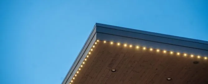 Minimal roofline with integrated Bosso permanent lighting