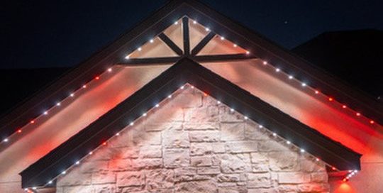 Close-up of peak with Bosso red and white permanent lighting