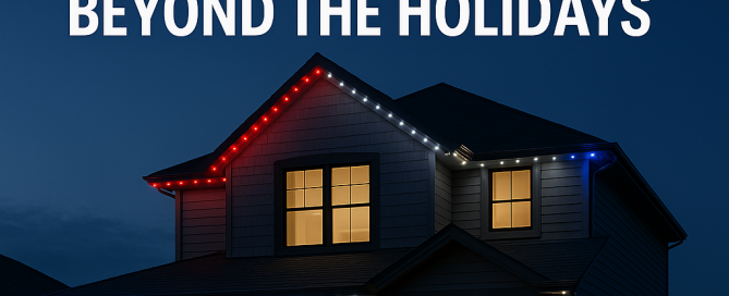 House with Bosso Lights in red