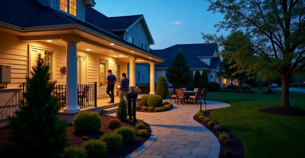 outdoor accent lighting for house